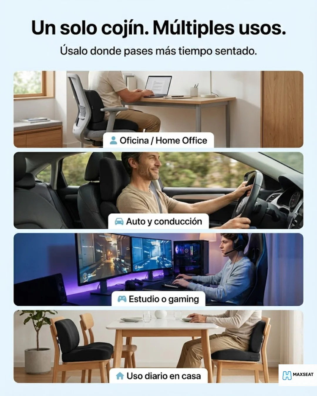 COJIN ORTOPÉDICO - SOPORT LUMBAR Y COMODIDAD TODO EL DÍA 🔥