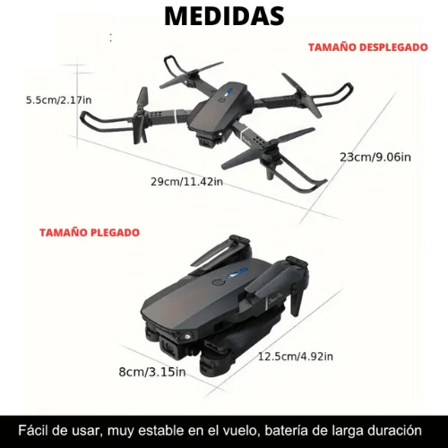 [OFERTA] - Dron E99 Max Sky Vision 4K + DOBLE BATERÍA + CONTROL PANTALLA CELULAR