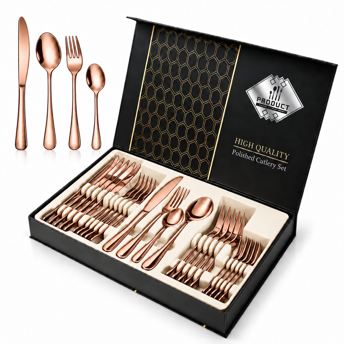 JUEGO DE CUBIERTOS - SET C/ 24 Piezas 🔥