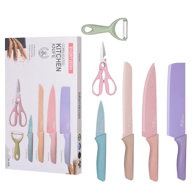 JUEGO DE CUCHILLOS DE COCINA (6 PIEZAS)