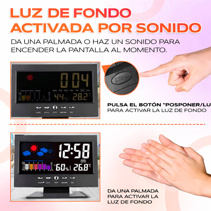 [PROMO] Reloj Digital Meteorologico 4 en 1: Hora, Clima, Humedad y Despertador 🔥