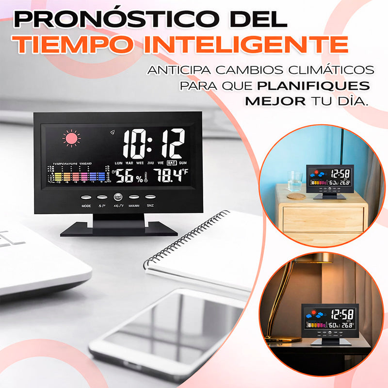 [PROMO] Reloj Digital Meteorologico 4 en 1: Hora, Clima, Humedad y Despertador 🔥