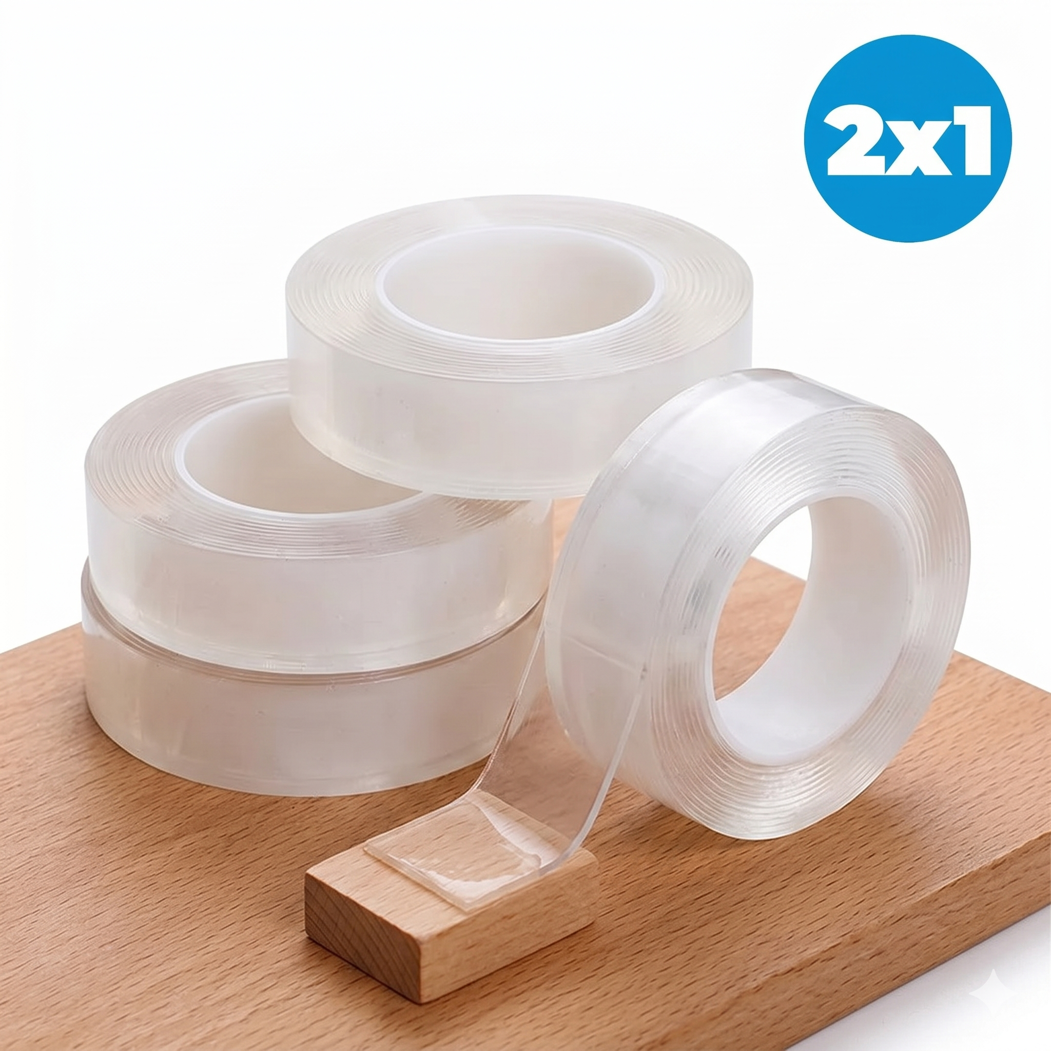 PROMO | Cinta Doble Faz Lavable Y Reutilizable - 3 Unidades