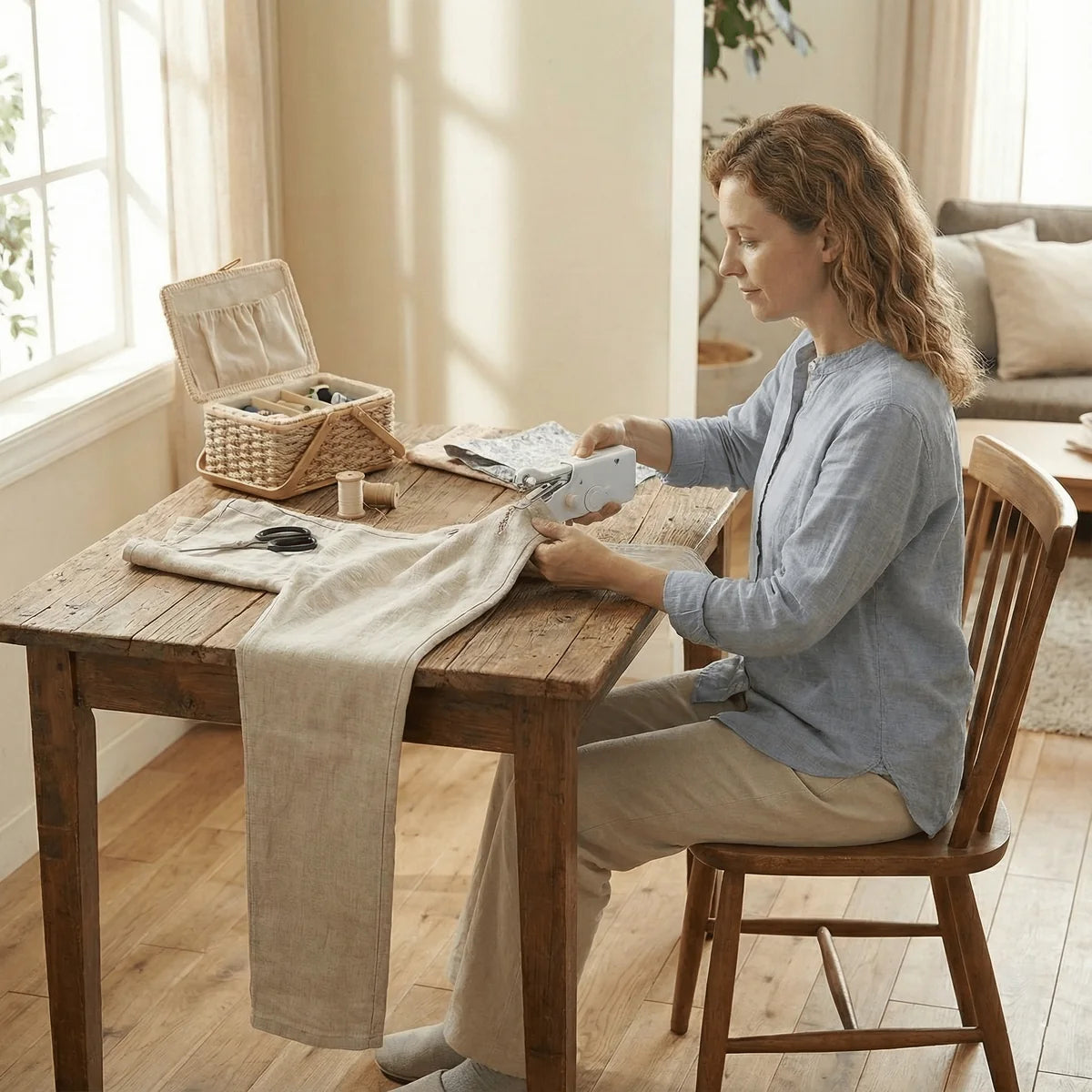 Máquina de Coser Manual Portátil Eléctrica Para Uso Diario