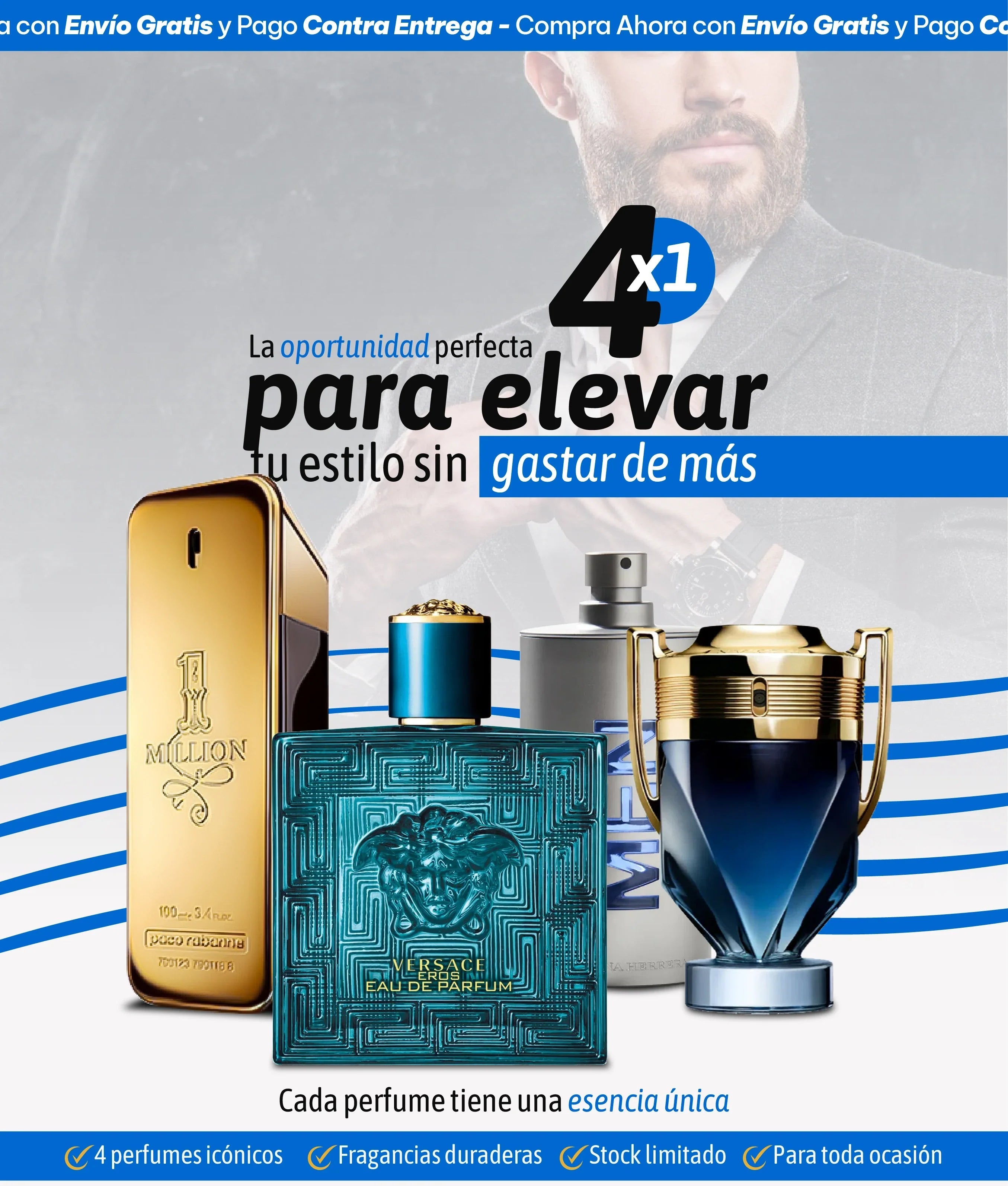 COMBO X4 ONE MILLION +EROS + 212MEN + INVICTUS