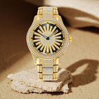 ⌚ ¡50% DE DESCUENTO AHORA! 💎 Reloj Iced-Out para Hombre con Dial Giratorio – Cristales Brillantes, Cuarzo Preciso y Vidrio Mineral Resistente ✨
