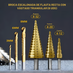 MasterDrill Set: Kit de Brocas Escalonadas de titanio