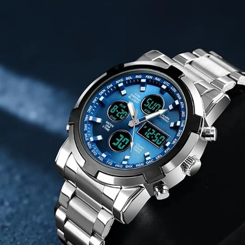 ⏱️ Reloj Militar 48mm con Doble Visualización – Resistente al Agua, Preciso y Estilo Aventurero 🏞️💪