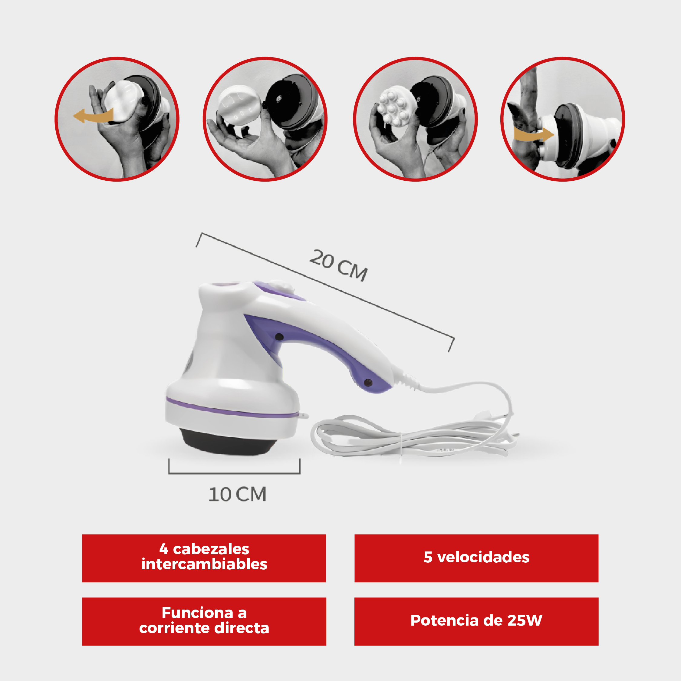 Masajeador Anticelulitis 4 en 1 + Crema Anticelulitis de Regalo